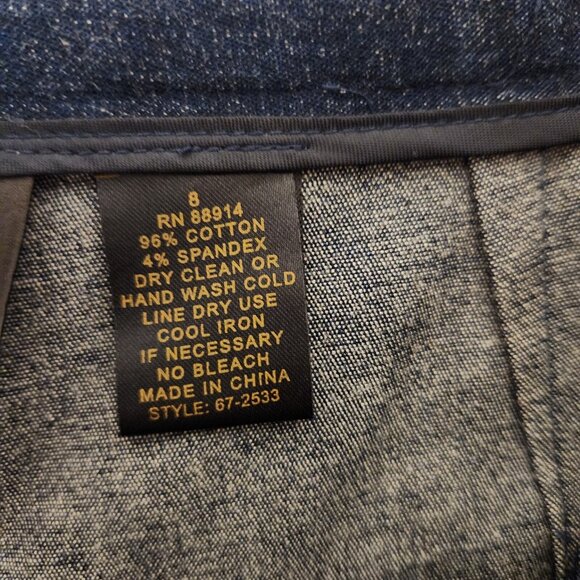 David Paul Denim Capri Pants Stretch Bead Accent Hem Womens Sizes 8 EUC - Picture 14 of 14